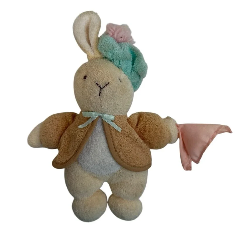 Vintage Eden Frederick Warne Baby Bunny Rabbit Rattle Stuffed Animal Plush